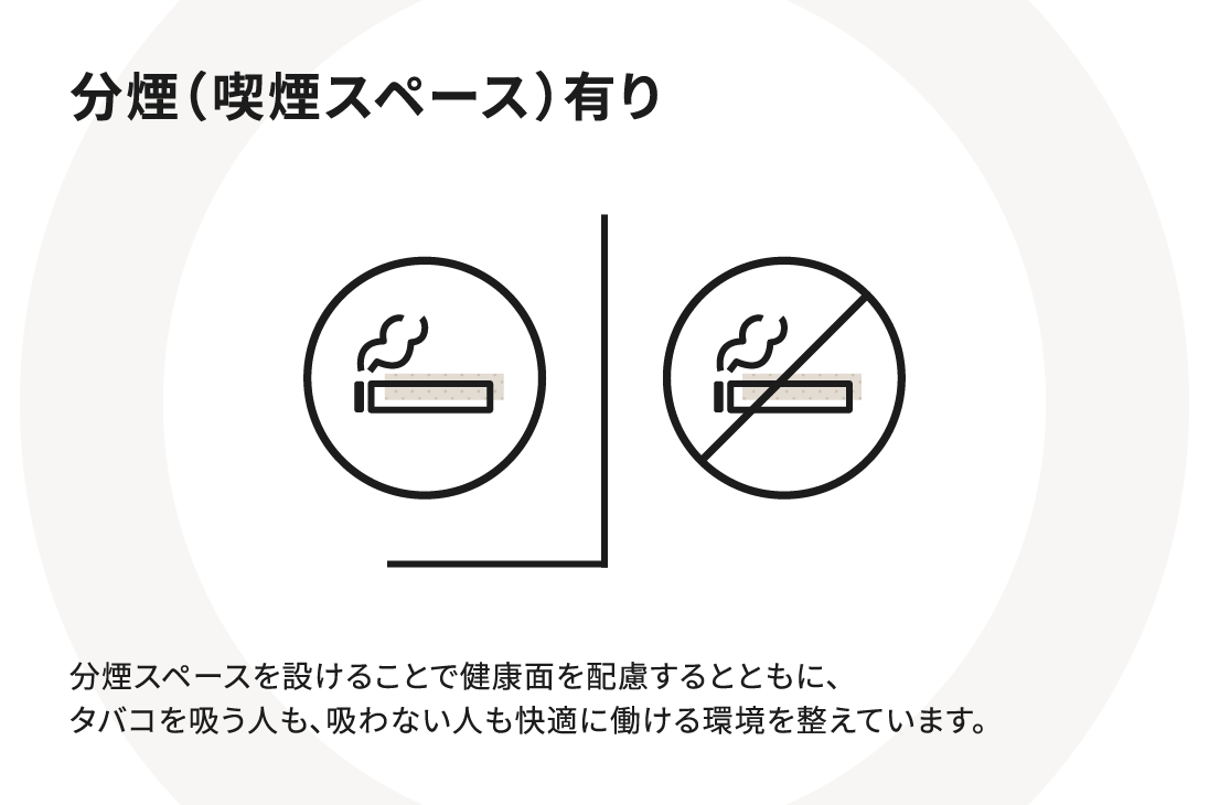 分煙(喫煙スペース)有り