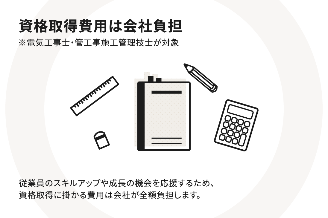 資格取得費用は会社負担